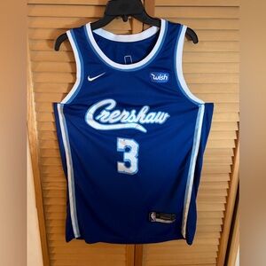 Nike Men's Blue and White Crenshaw Jersey
